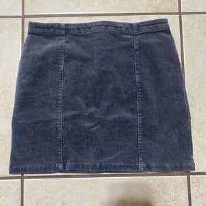 black corduroy forever 21 mini skirt